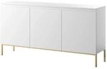 Selsey Sideboard Bemmi 150 cm Wei&szlig; mit Goldenen Beinen