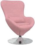 vidaXL Eiersessel Rosa 63 x 73 x 90 cm Samt 42002728