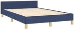 vidaXL Bettgestell ohne Matratze Blau 120x190 cm Stoff 379540