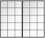 vidaXL Wandspiegel 2 Stk Schwarz 100x60 cm Metall 3189035