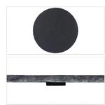 Relaxdays Servierplatten 6er Set Schiefer Anthrazit Rund Beschriftbar &oslash; 25 cm