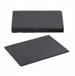 Relaxdays Schieferplatte 6er Set Schiefer Anthrazit Beschriftbar 40 cm x 30 cm x 0,9