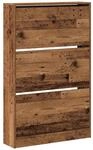 vidaXL Schuhschrank mit T&uuml;r Altholz 80 x 21 x 125,5 cm Holzwerkstoff 869102