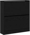 vidaXL Schuhschrank Schwarze Eiche 80 x 21 x 87,5 cm Holzwerkstoff 862216