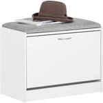 SoBuy Schuhbank mit Sitzkissen und 1 Klappe PB MDF Grau FSR16-HG