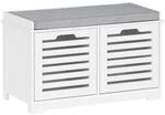 SoBuy Schuhbank mit Sitzfl&auml;che Garderobenbank Dielenbank mit Stauraum FSR23-II-W