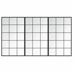 vidaXL Wandspiegel 3 Stk Schwarz 100x60 cm Metall 3189036