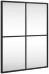 vidaXL Wandspiegel Schwarz 40x50 cm Rechteckig Eisen 358646