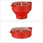 Relaxdays Popcorn Maker Silikon Rot Faltbar Mikrowellengeeignet 14,5 cm x 25,5 cm x