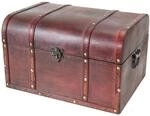 HMF 6406-140 Schatztruhe Schatzkiste Holztruhe 40 x 30 x 25 cm Portugal