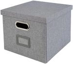 HMF 250473-12 Aufbewahrungsbox Deckel DIN A4 H&auml;ngeregister Kallax 33 x 37 x 28 cm