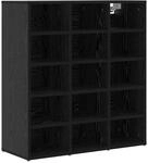 vidaXL Schuhschrank mit Regal Schwarz Eichen-Optik 77,5 x 30 x 83,5 cm 875217