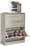 SoBuy Schuhkipper Schuhablage Schuhschrank mit 2 Klappen FSR137-HG