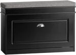 SoBuy Schuhkipper mit Sitzkissen und Klappe MDF Schwarz FSR82-L-SCH