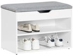 SoBuy Schuhbank mit Sitzfl&auml;che Sitzbank Schuhregal aus MDF 60x43x30cm...