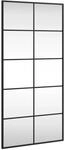 vidaXL Wandspiegel Schwarz 50x100 cm Rechteckig Eisen 358649