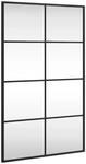 vidaXL Wandspiegel Schwarz 50x80 cm Rechteckig Eisen 358648