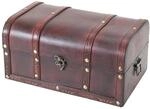 HMF 6406-130 Schatztruhe Schatzkiste Holztruhe Holz 30 x 20 x 15 cm Portugal