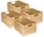 HMF 37241-S4 Aufbewahrungskorb Faltbarer Korb Wasserhyazinthe Seegras 36 x 28 x...
