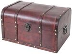 HMF 6406-135 Schatztruhe Schatzkiste Holztruhe 35 x 25 x 20 cm Portugal