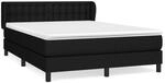 vidaXL Boxspringbett mit Matratze Schwarz 140x190 cm Stoff1467925
