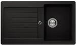 Respekta Einbausp&uuml;le Massivgranit Austin 86 cm x 50 cm Schwarz