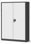 Jan Nowak B&uuml;ro Aktenschrank Metallschrank JAN II 115 x 185 x 40 cm Anthrazit Wei&szlig;