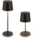 Brilo Akku-LED-Tischleuchte Bota Schwarz &Oslash; 11 cm