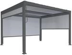 MCW Alu Pergola L41 mit 3x Seitenwand Anthrazit 3x3,7m