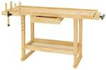 Wiltec Werkbank 151x61,5x86cm aus Holz Werktisch 150kg Arbeitstisch Hobelbank...