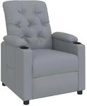 vidaXL Relaxsessel Hellgrau Stoff 339102