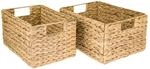 HMF 372410-S2-M+L Aufbewahrungskorb Faltbarer Korb Wasserhyazinthe Seegras 36 x...