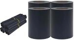 vidaXL Garten-Sichtschutz 4 Stk PVC 35x0,19 m Matt-Dunkelgrau 147868