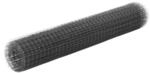 vidaXL Drahtzaun Stahl mit PVC-Beschichtung 25x1 m Grau 143644