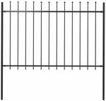 vidaXL Gartenzaun mit Speerspitze Stahl 181 x 120 cm Schwarz 144926