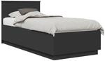 vidaXL Bettrahmen mit Kopfteil Schwarz 100 x 200 cm Holzwerkstoff 3408104