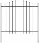 vidaXL Gartenzaun Grau 1190 x 125 cm Pulverbeschichteter Stahl 3360126