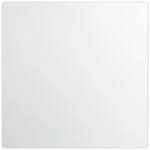Relaxdays Glas Magnetboard Sicherheitsglas Wei&szlig; Magnetisch 40 cm x 40 cm 1,9 kg
