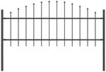 vidaXL Gartenzaun Grau 1020 x 75 cm Pulverbeschichteter Stahl 3360118