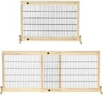 PawHut Absperrgitter Ausziehbar mit Fu&szlig;st&uuml;tze 104-183 x 36 x 69 cm