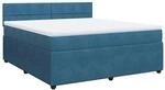 vidaXL Boxspringbett mit Matratze Blau 180x200 cm Samt 3287810