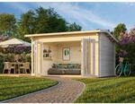 Palmako Gartenhaus Ines Bifold 390 x 300 cm Lackiert Hellgrau-Anthrazit FSC&reg;