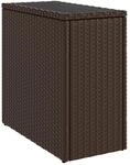 vidaXL Garten-Beistelltisch mit Glasplatte Braun 58x27,5x55 cm Rattan 366214