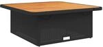 vidaXL Gartentisch Schwarz 110x110x71 cm Poly Rattan und Akazienholz 368272