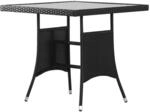 vidaXL Gartentisch Schwarz 80 x 80 x 74 cm Poly Rattan 318712
