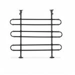 Relaxdays Hundegitter Stahl Kunststoff Schwarz Verstellbar 79 cm bis 120 cm x 83 cm