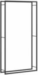vidaXL Brennholzregal Mattschwarz 110x28x214 cm Stahl 350311