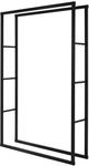 ML-Design Kaminholzregal 100x150x25cm Rechteckig Schwarz Metall Innen/Au&szlig;en