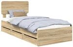 vidaXL Bettrahmen Sonoma-Eiche 100 x 200 cm Ingenieurs Holz 3412215