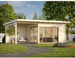 Palmako Gartenhaus Andrea Slide 693 x 300 cm Hellgrau-Anthrazit FSC&reg;
